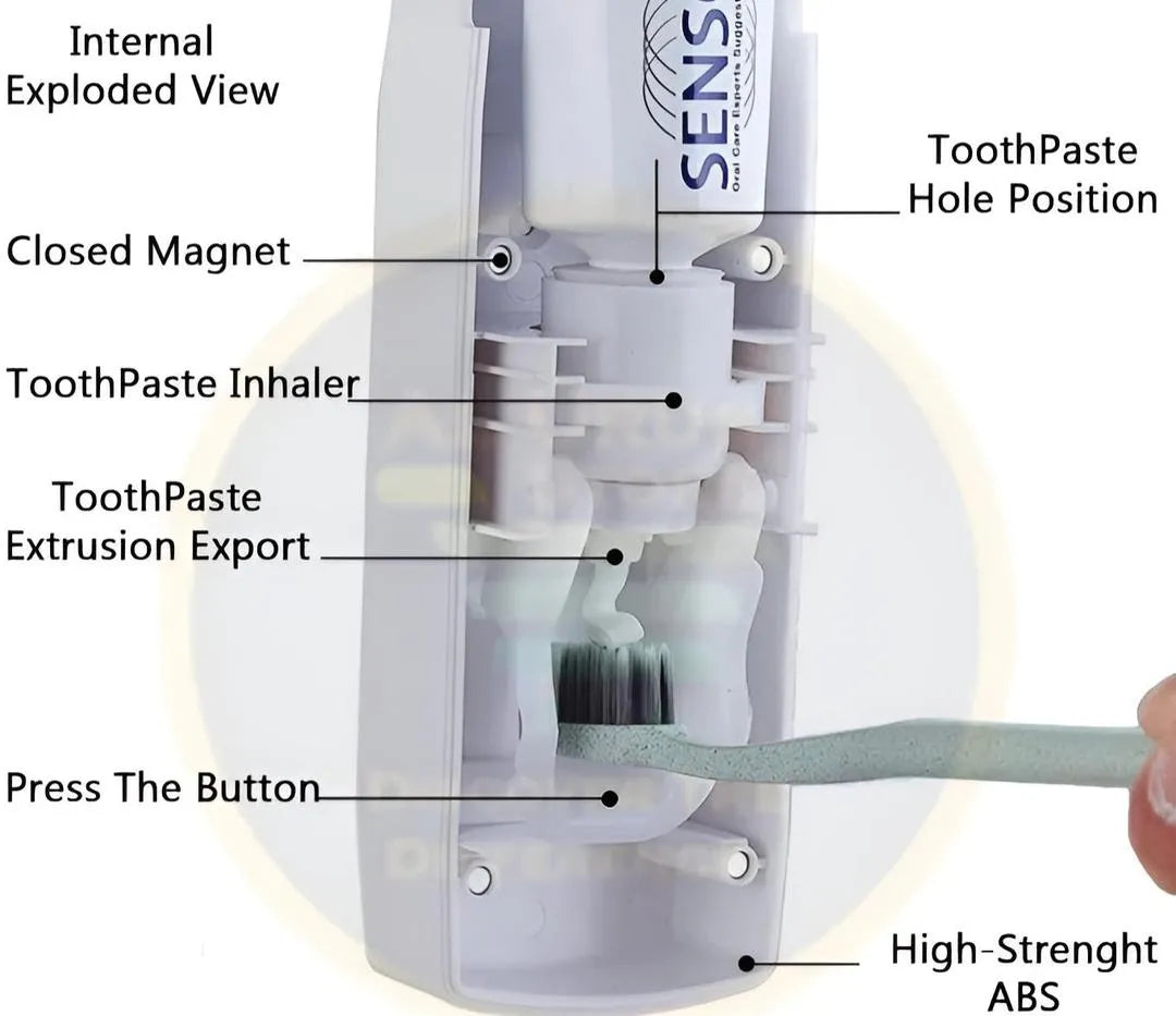 Automatic Toothpaste Dispenser & Brush Holder Set
